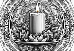 Candle alone in the darkness, a glimmer of hope. tattoo idea