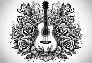 Music with guitar and vocals tattoo idea