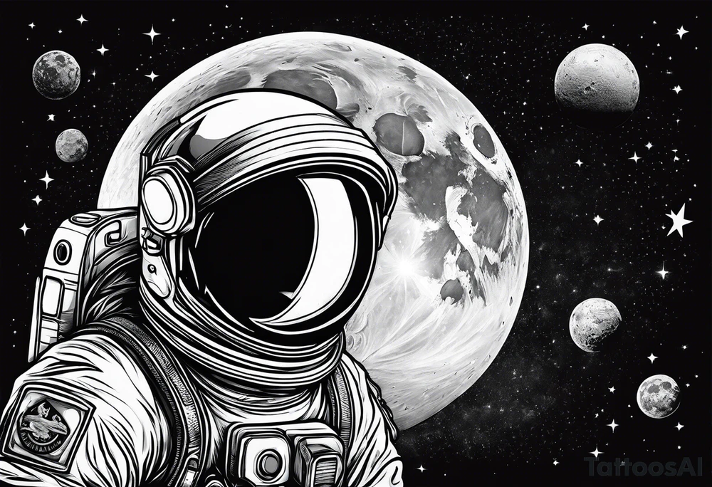 astronaut laying on a crescent moon tattoo idea astronaut laying on a crescent moon tattoo idea