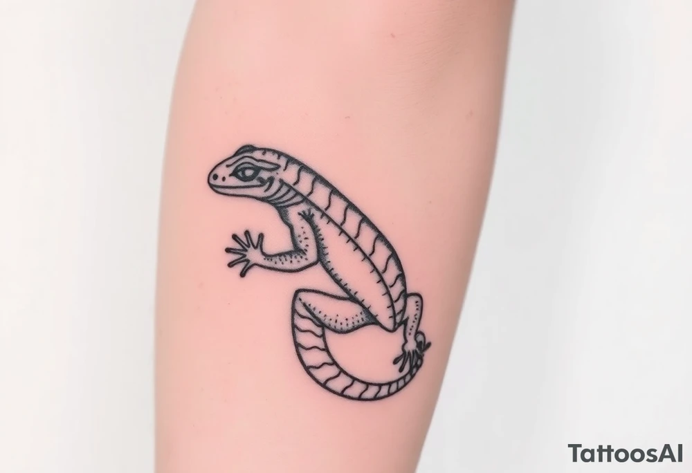 Imaginez le Colisé  une salamandre et un guerrier tattoo idea