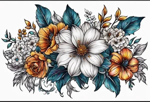 Flowers, lace tattoo idea