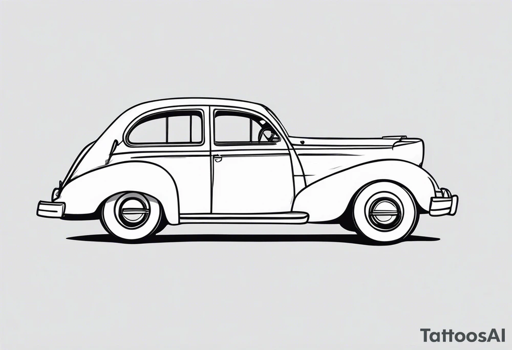 love in a car tattoo idea