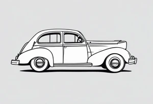 love in a car tattoo idea