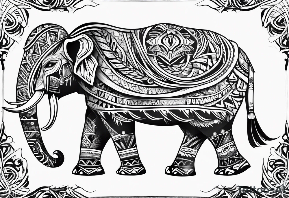 mammoth tribal tattoo idea