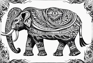 mammoth tribal tattoo idea