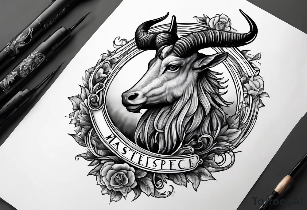 capricorn with a shotgun tattoo idea