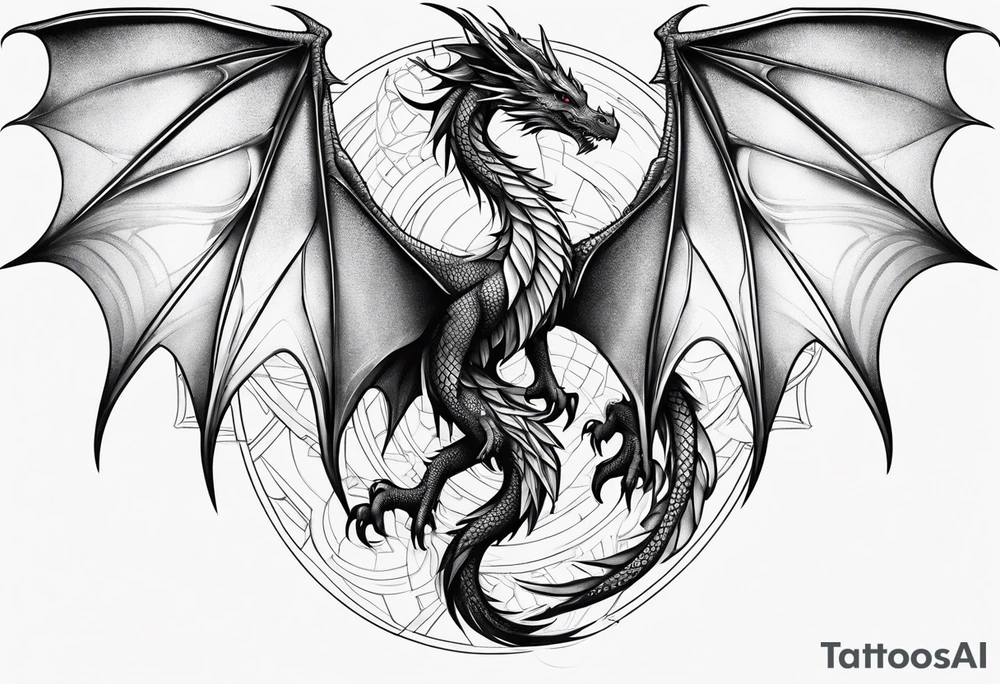 Dragon wings tattoo idea