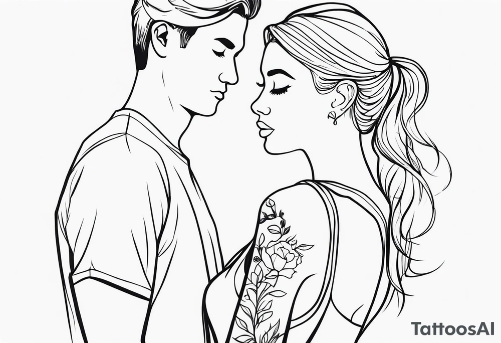 Couples matching tattoo idea