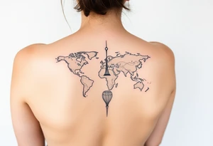 Minimalist tattoo for women who love travel and science, make feminine. For forearm tattoo idea