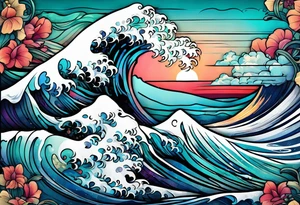 wave tattoo idea