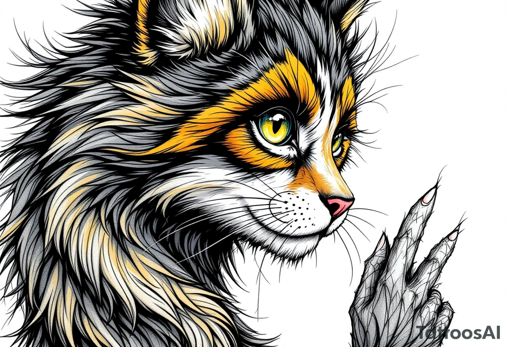 furry girl tattoo idea