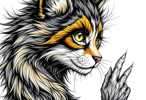 furry girl tattoo idea