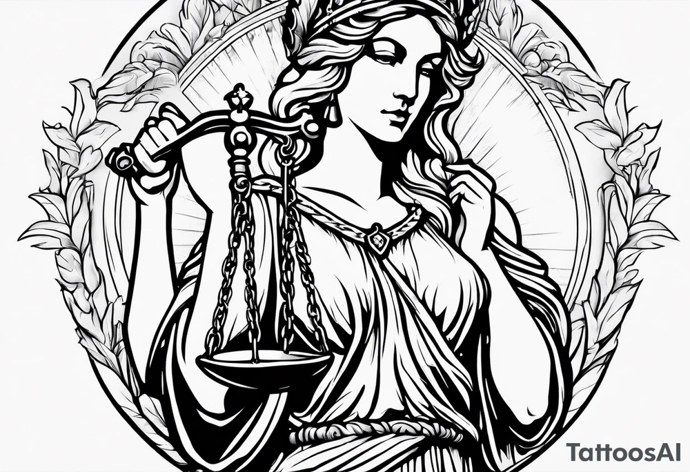 lady justice tattoo idea