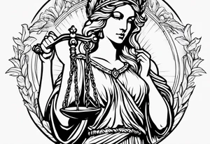 lady justice tattoo idea