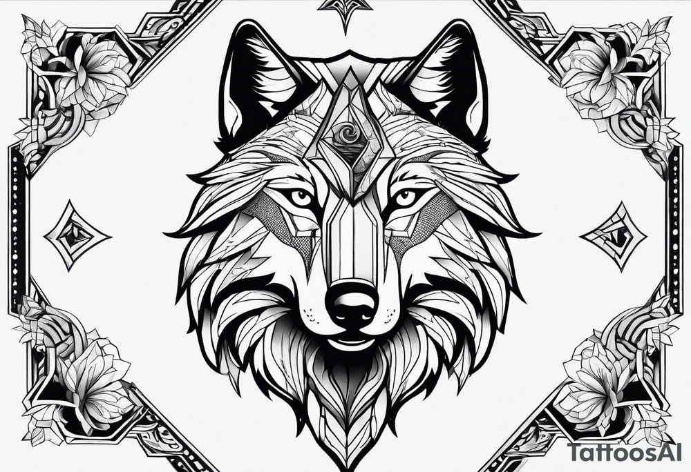 a wolf tattoo idea