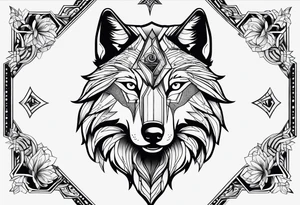 a wolf tattoo idea