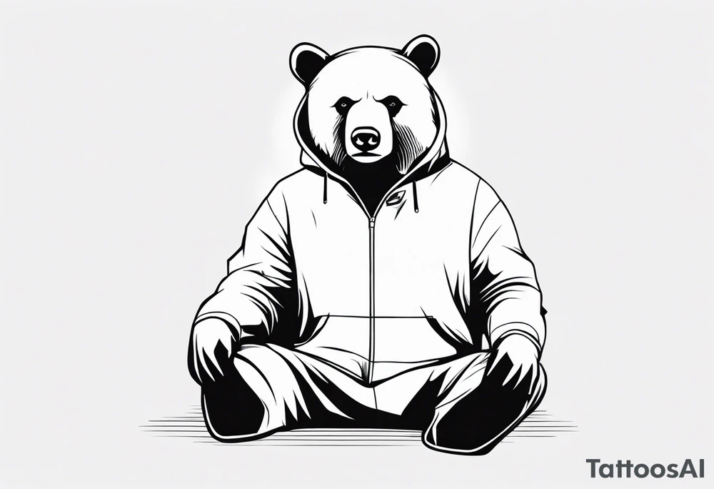 Invisible man bear tattoo idea