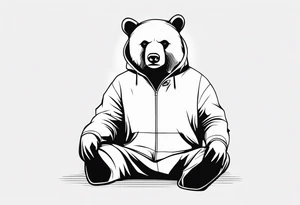 Invisible man bear tattoo idea