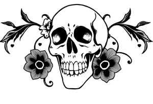 Beauty, Gothic, skull tattoo idea