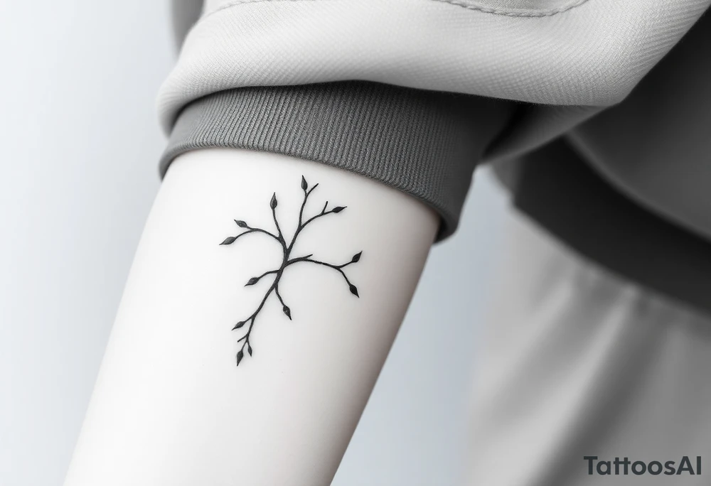 vines with branch off tattoo idea