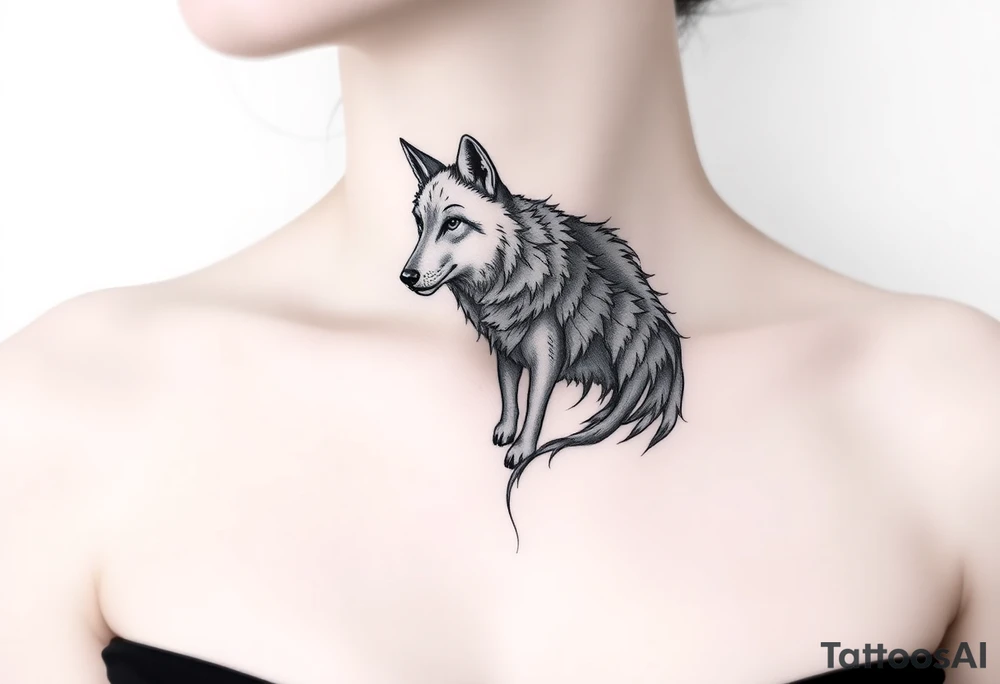 Wolf worn as a costume for a sheep tattoo idea