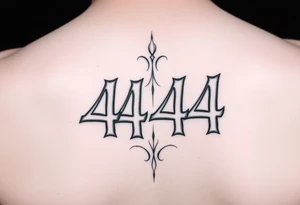 444 number for couples tattoo idea