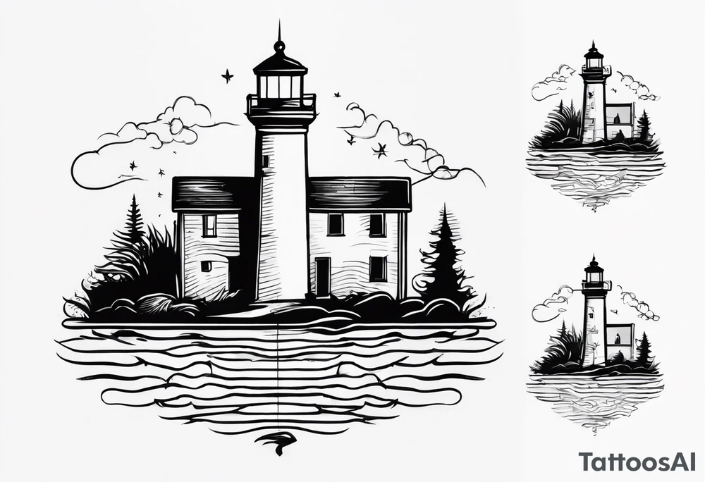 Leuchtturm Stacheldraht tattoo idea