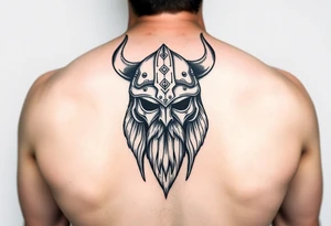 Larhe vikings helmet without face tattoo idea