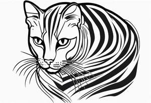 Striped cat tattoo idea