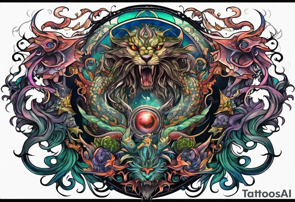 Eldritch beasts tattoo idea