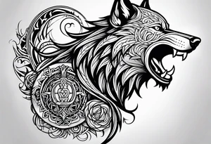 Viking Wolf tattoo idea