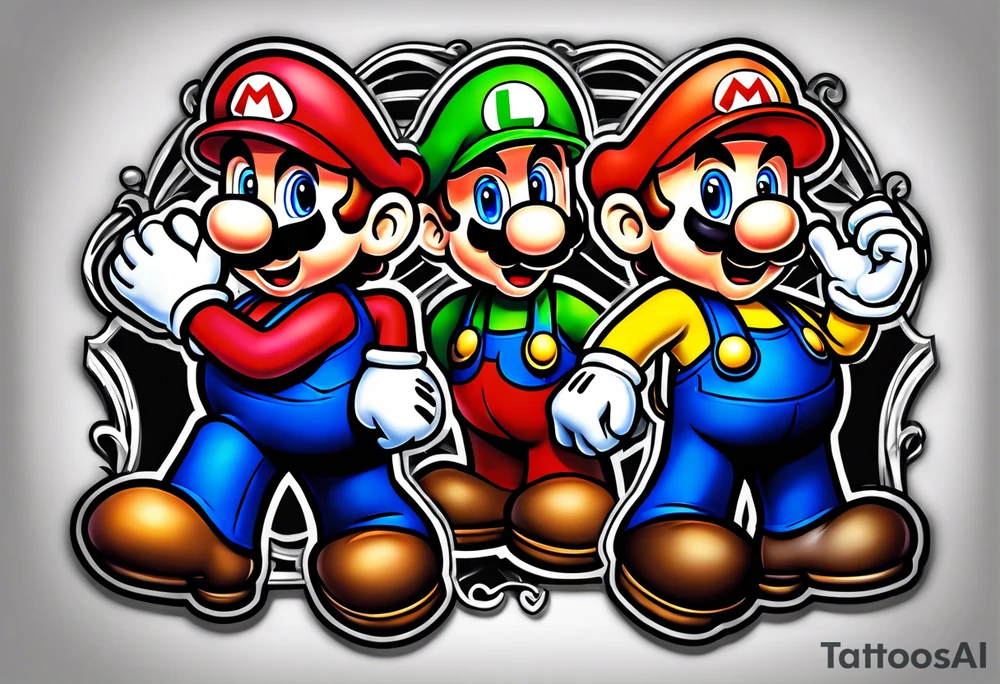 Mario and Luigi tattoo idea