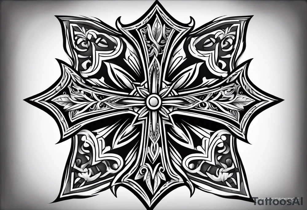Maltese cross tattoo idea