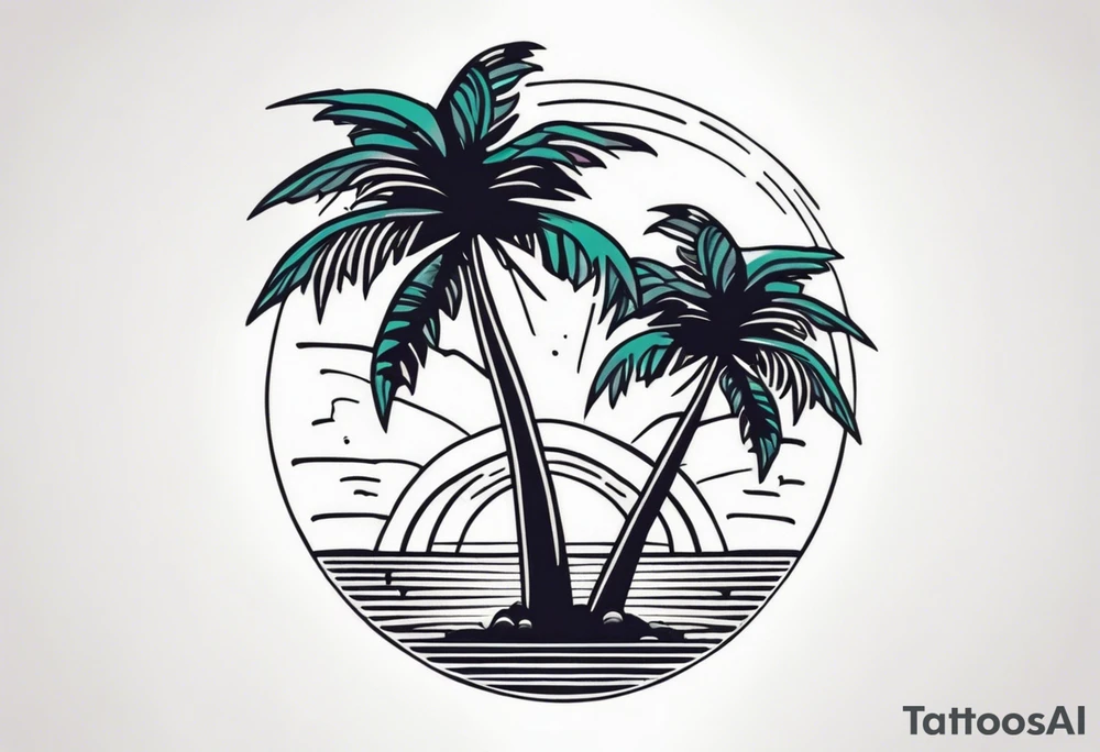 palm tree tattoo idea