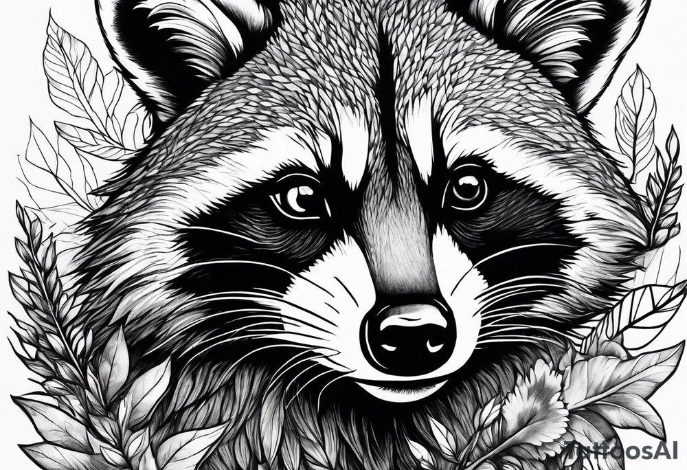 Mountains, racoon eyes underneath tattoo idea