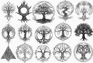 Elvish tree tattoo idea