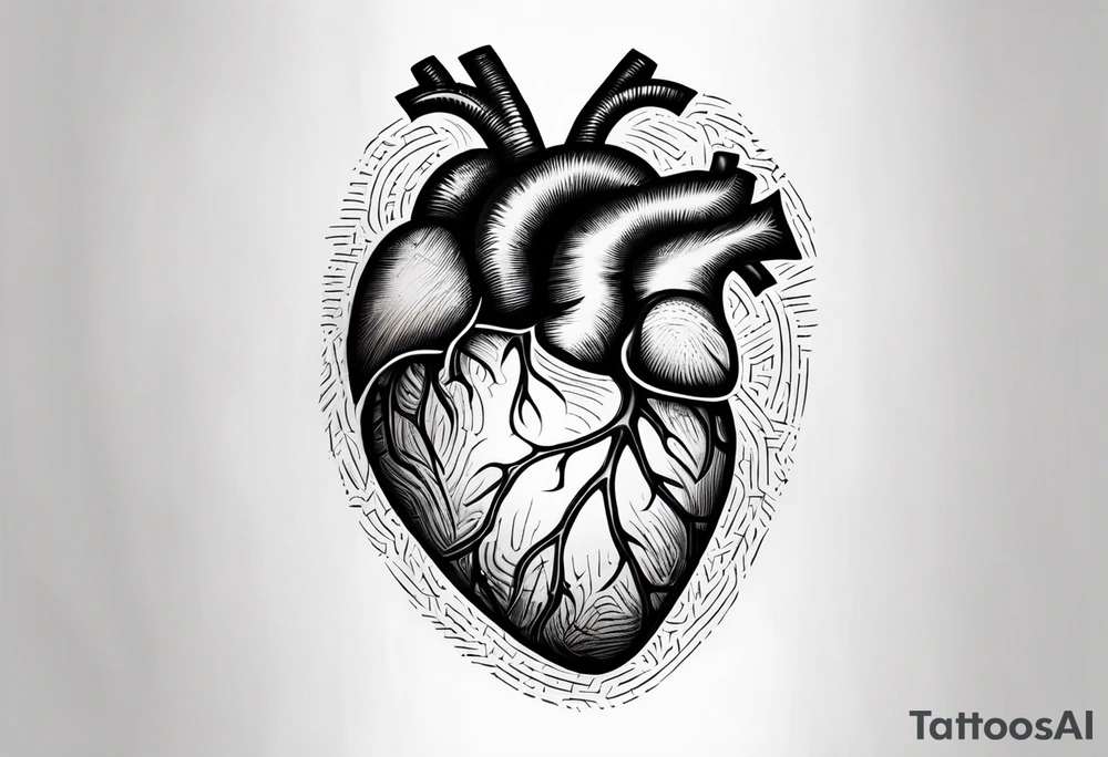 Finger print heart tattoo idea