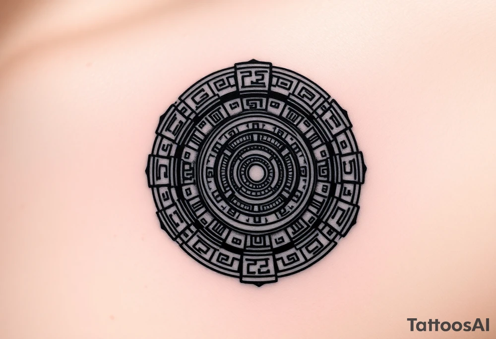 Aztec calendar tattoo idea