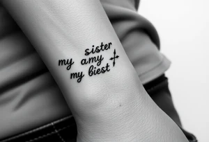 my sister is my best friend "Christy" tattoo idea