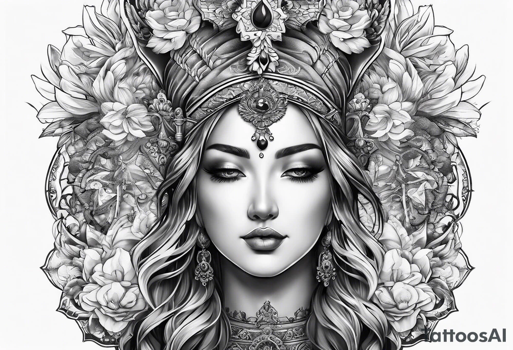 Sleeve tattoo religious tattoo idea