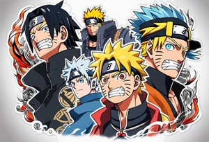 one piece naruto tattoo idea