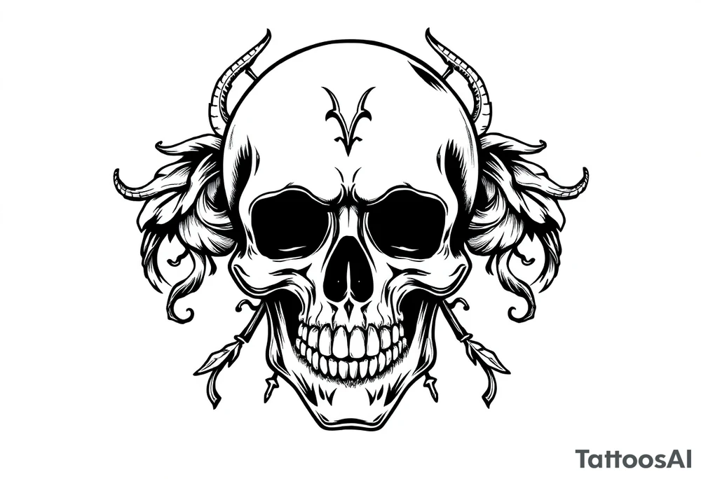 Gothic, skull tattoo idea