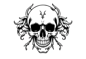 Gothic, skull tattoo idea