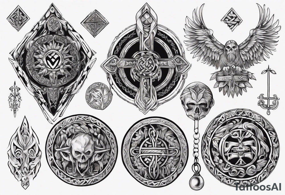Slavic amulets tattoo idea