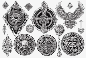 Slavic amulets tattoo idea