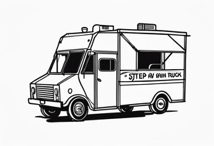 Step van food truck tatoo tattoo idea