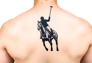 polo player silhouette tattoo idea