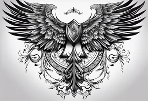 angle wings tattoo idea