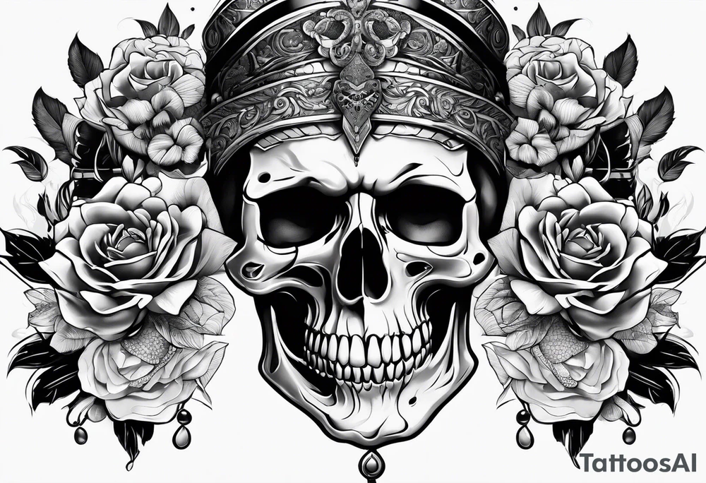 SKULL FACE tattoo idea