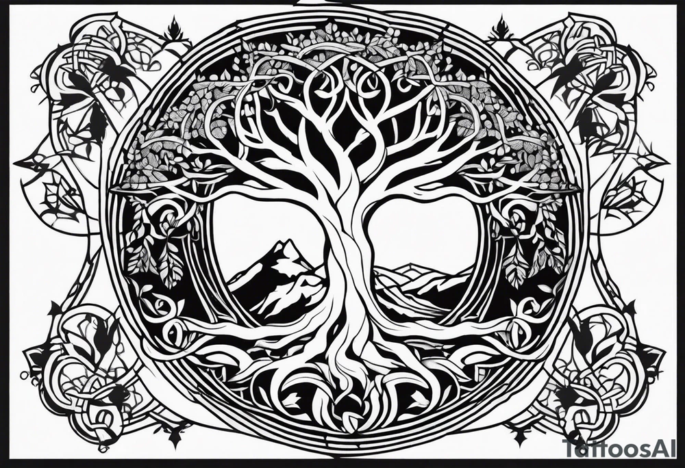 Yggdrasil petit simplist tattoo idea